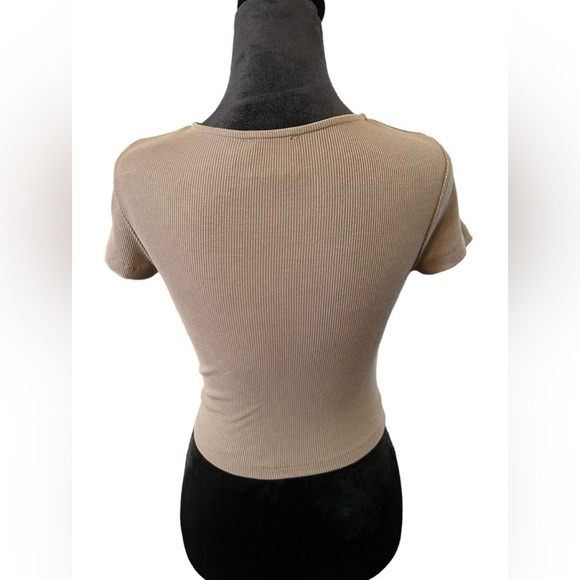 Princess Polly Stormi Crop Top Khaki Green Size 4 Cinch Bottom Wired - Picture 4 of 10